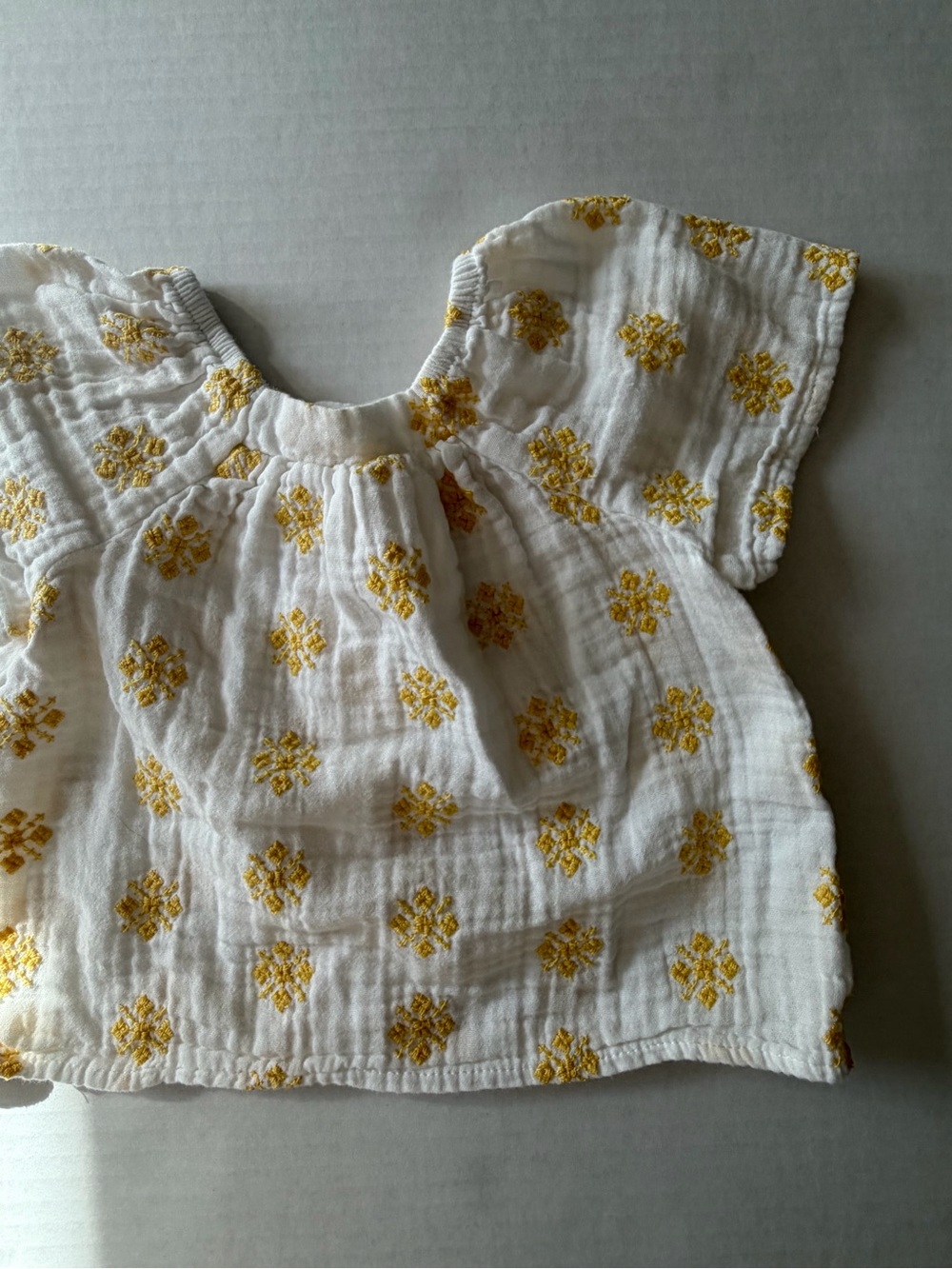 Zara Baby Embroidered Cotton Gauze Blouse Top 12-18M